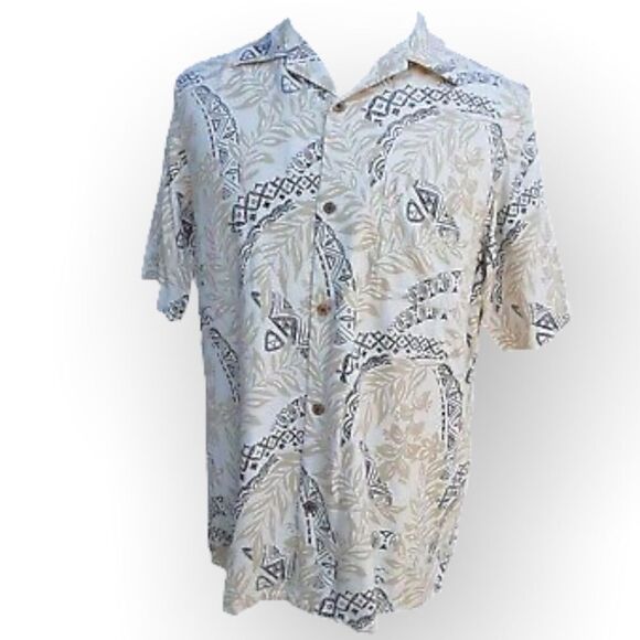 Island Republic Silk Hawaiian Short Sleeve Button Up Shirt - Picture 10 of 10